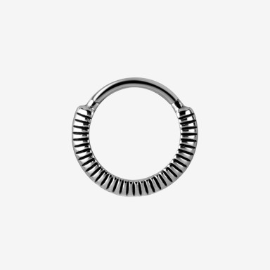 Argola Hinged Tribal Feather Steel Basicline