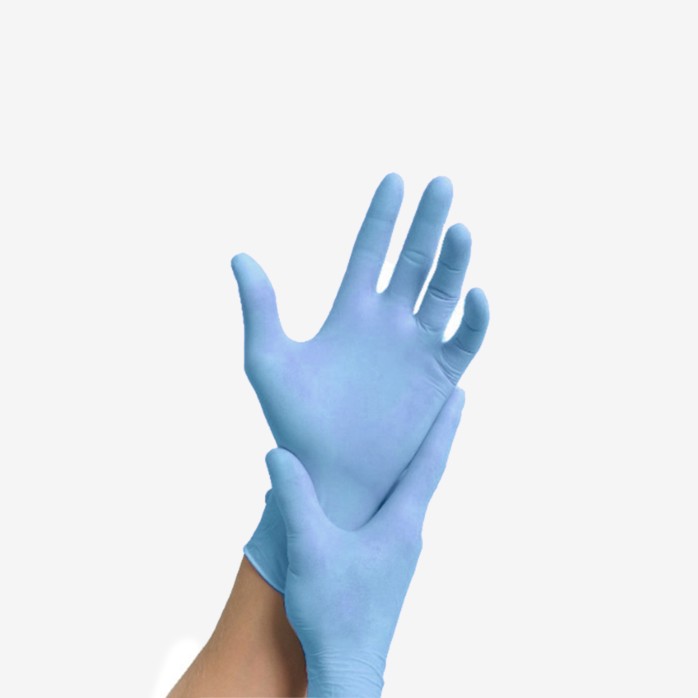 Luvas Descartveis Maimed Nitrile Azul Ni-Touch - L