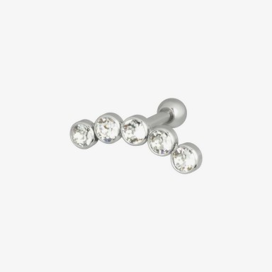 Wildcat Earbarbell 5 Crystals Steel Basicline