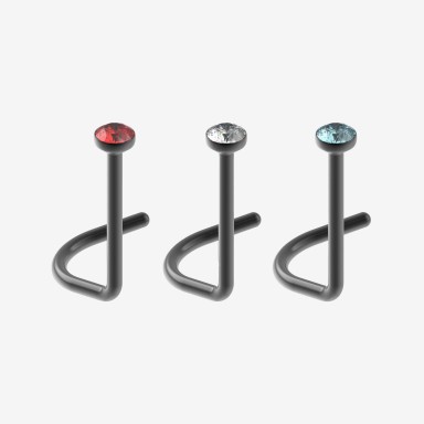 Piranha Nose Black Steel with Stone