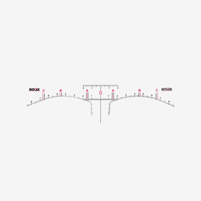 Biotek Disposable Adhesive Eyebrow Ruler 12 Units