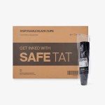 SAFE TAT Black Disposable Cups 50 Units